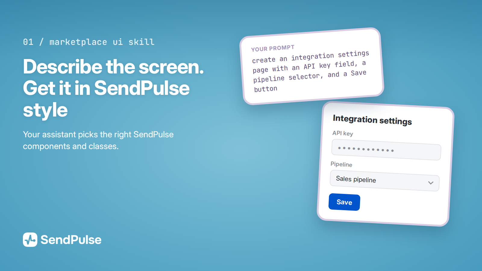 SendPulse Marketplace UI Skill