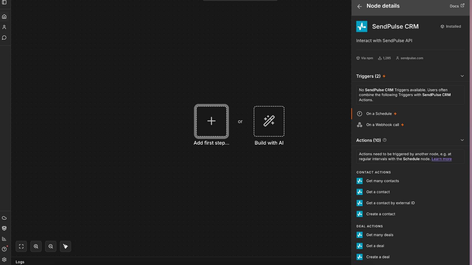 SendPulse Node for n8n