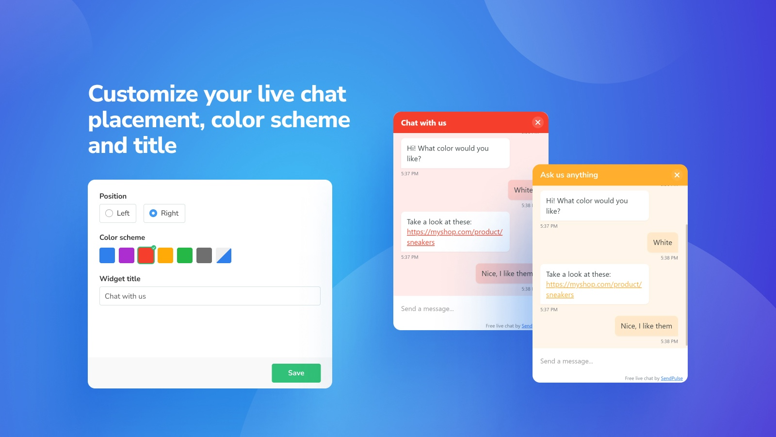 SendPulse Live Chat and Chatbot