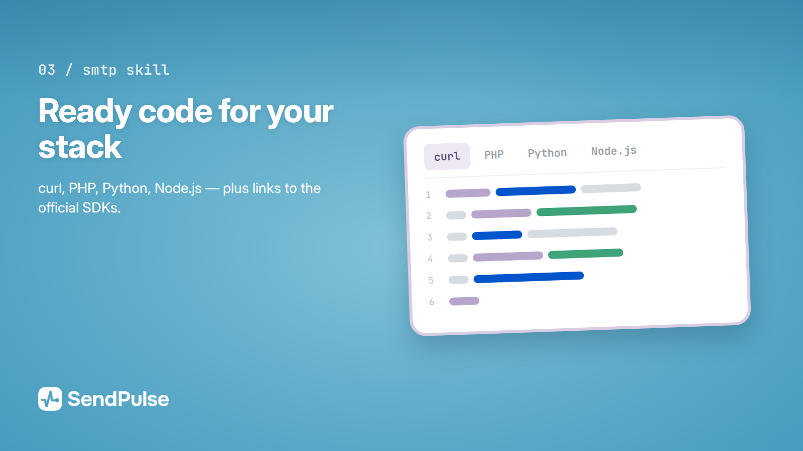 SendPulse SMTP Skill