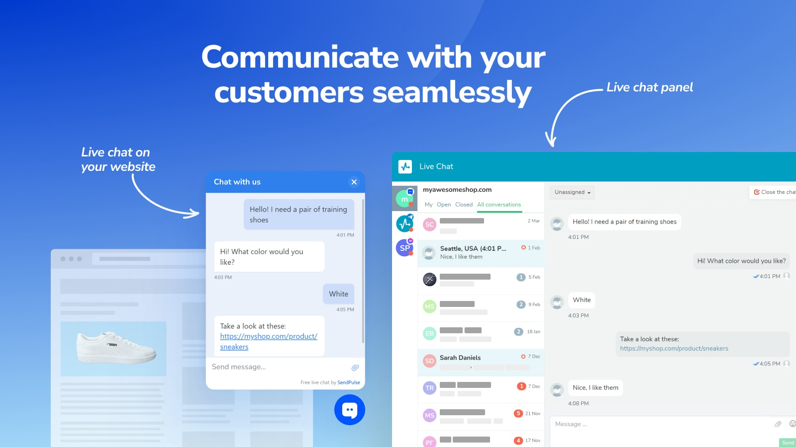 SendPulse Live Chat and Chatbot