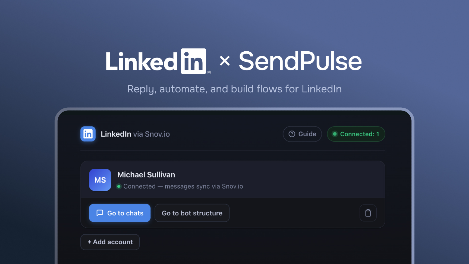 Snovio LinkedIn to SP Chatbots