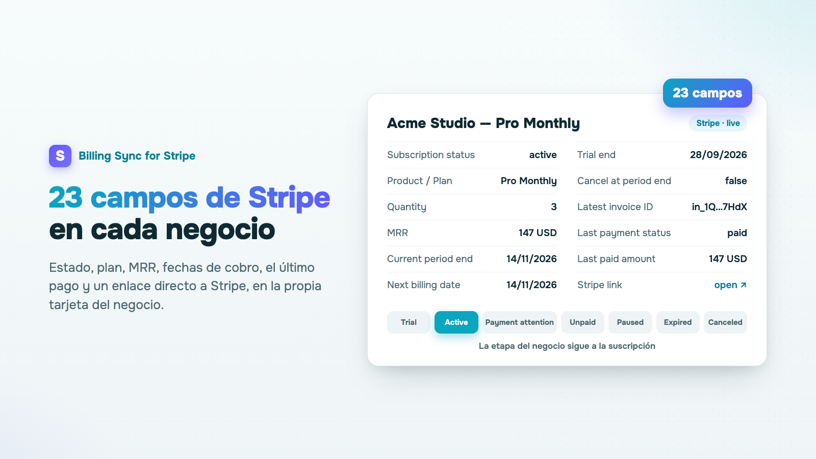 Billing Sync for Stripe