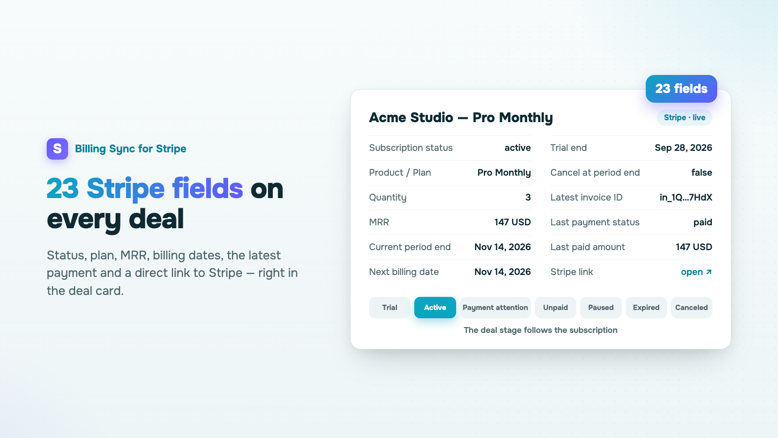 Billing Sync for Stripe