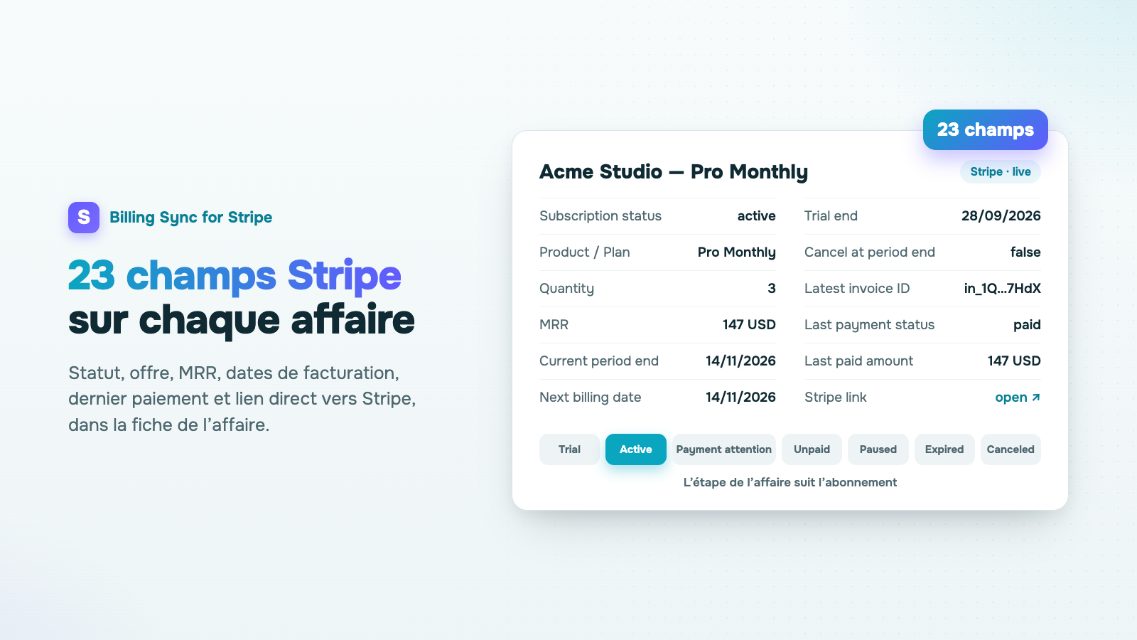Billing Sync for Stripe