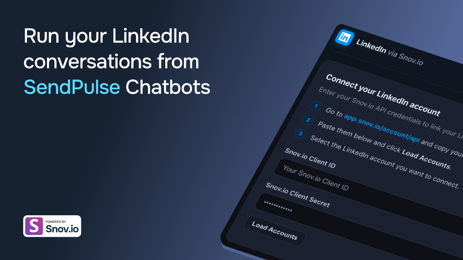 Snovio LinkedIn to SP Chatbots